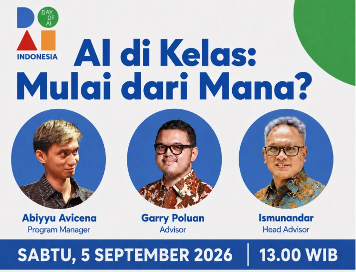 Webinar AI Gratis untuk Guru Digelar Hari Ini, Bahas Cara Mulai Pakai AI di Kelas secara Bijak